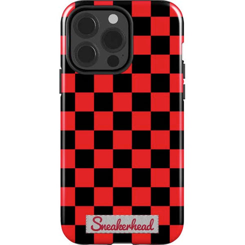 Sneakerhead Red Checkered iPhone 15 Pro Impact Case